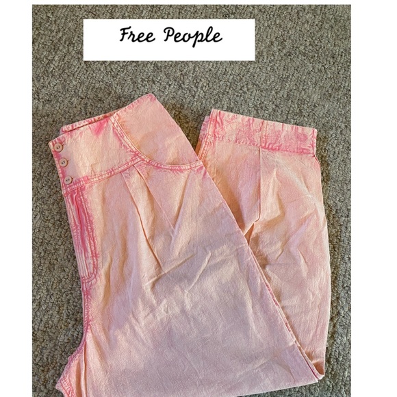 NWOT Free People size 10 cotton baggy stonewashed - Picture 8 of 8